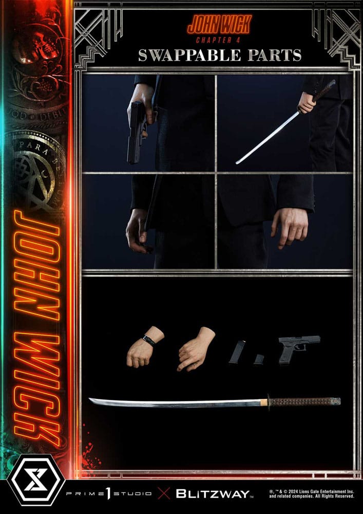 John Wick Chapter 4 statuette Ultimate Premium Masterline Series 1/4 Deluxe Version 54 cm