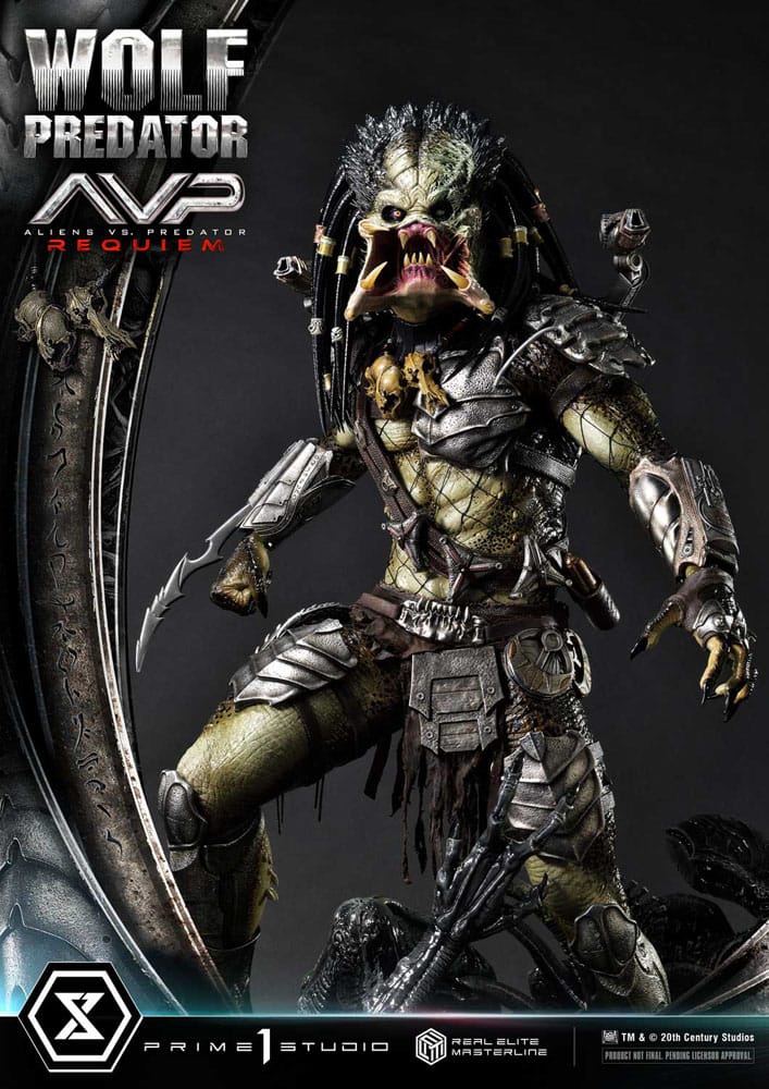Statuette Alien vs. Predator Real Elite Masterline Series 1/3 Requiem Wolf Predator 95 cm