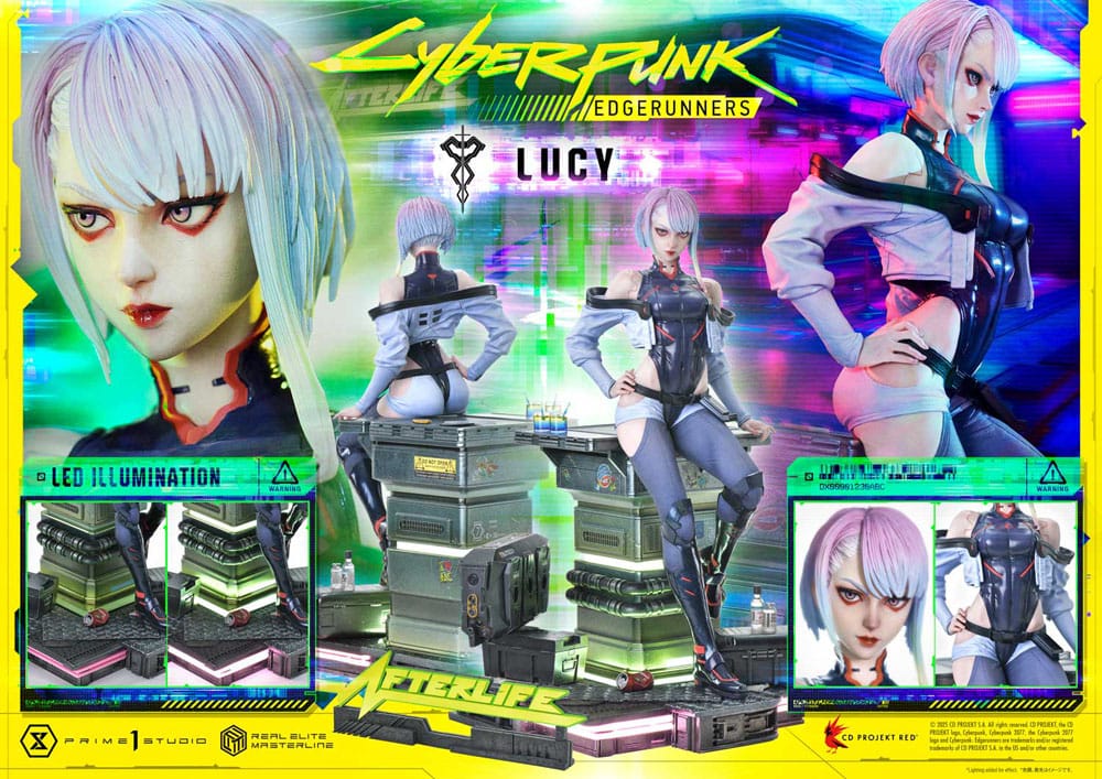 Cyberpunk : Statuette Edgerunners Real Elite Masterline Series 1/4 Lucy 50 cm