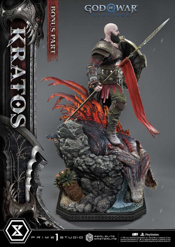 Statuette God of War : Ragnarok Real Elite Masterline Series 1/3 Kratos Ultimate Bonus Version 95 cm