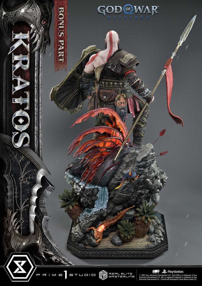 Statuette God of War : Ragnarok Real Elite Masterline Series 1/3 Kratos Ultimate Bonus Version 95 cm