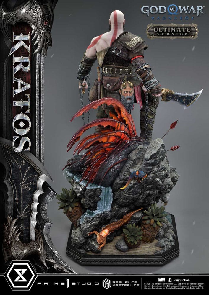 Statuette God of War : Ragnarok Real Elite Masterline Series 1/3 Kratos Ultimate Bonus Version 95 cm