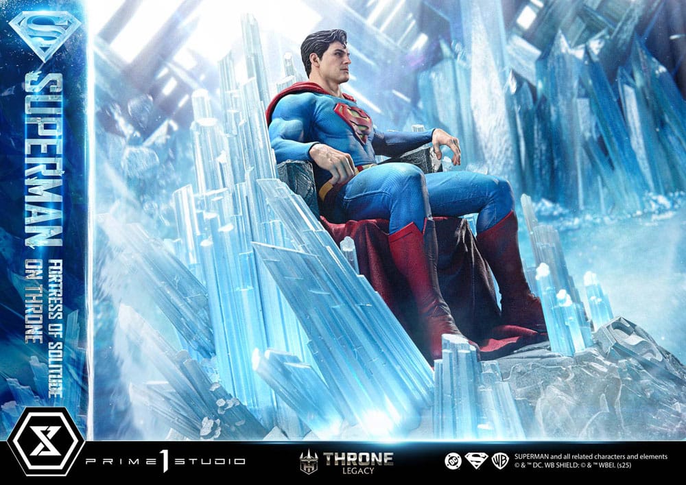 Statuette DC Comics 1/4 Throne Legacy Collection Superman Fortress of Solitude sur Trône (Design par Gabriele Dell'Otto) 52 cm