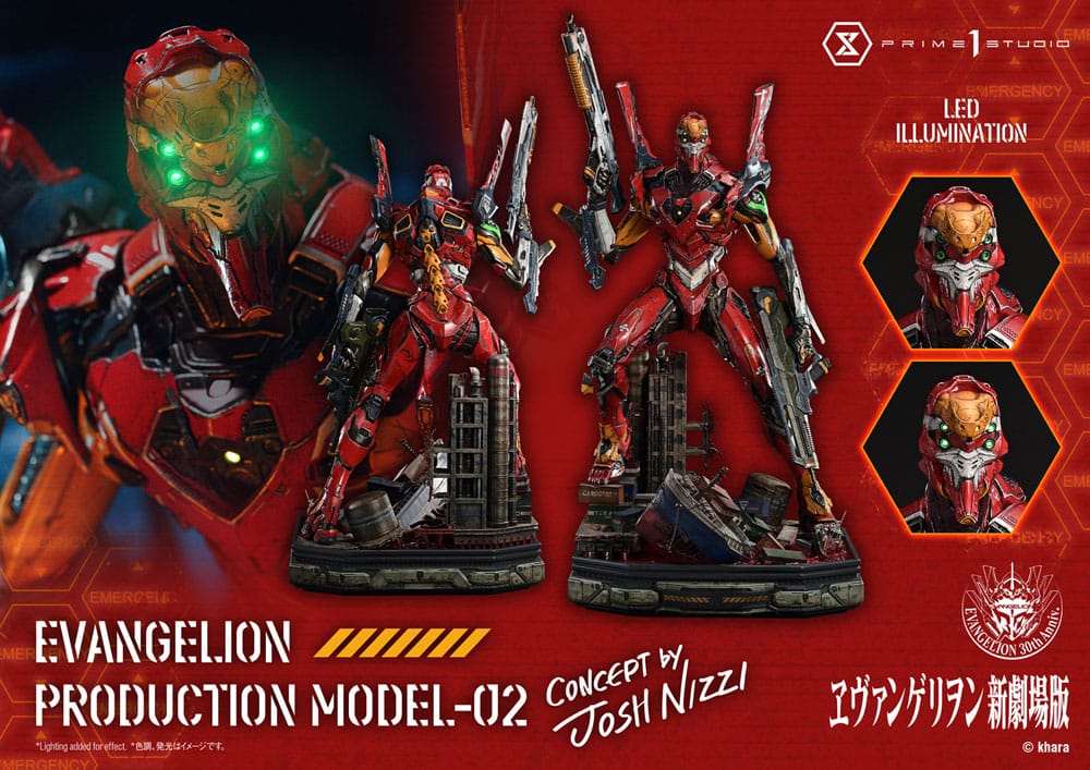Reconstruction de la statuette Evangelion Ultimate Diorama Masterline Series Evangelion Production Model-02 (Concept par Josh Nizzi) 73 cm