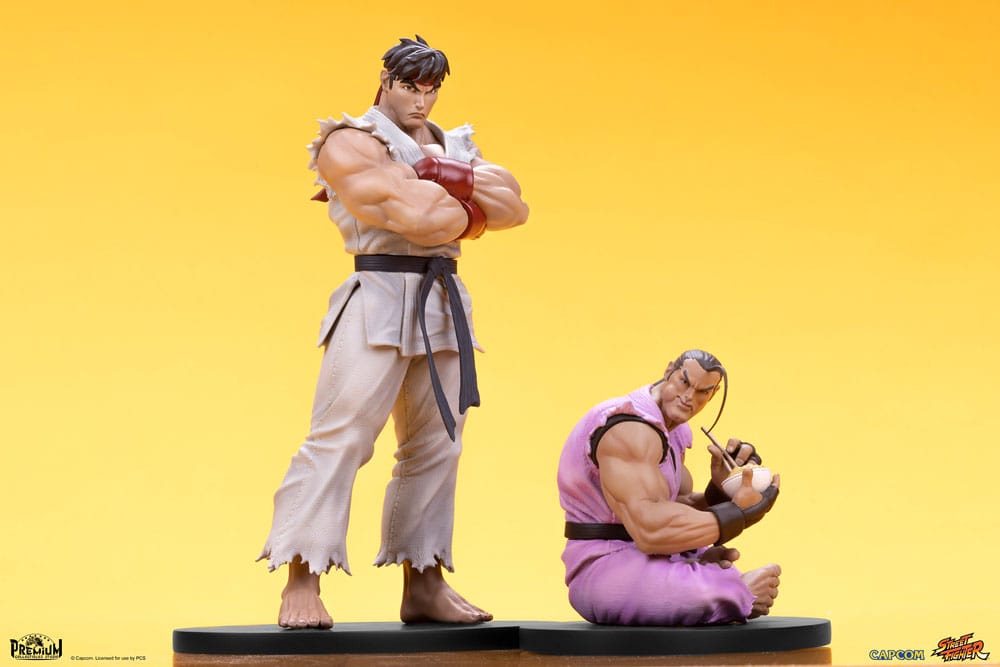 Street Fighter statuettes Ryu & Dan