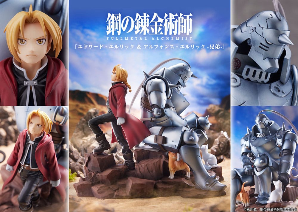 Fullmetal Alchemist: Brotherhood : Statuette Edward Elric & Alphonse Elric 24 cm