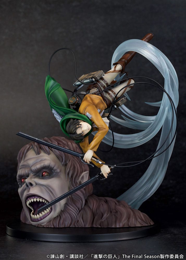 Attack on Titan statuette PVC 1/7 Levi vs Beast Titan Ver. 28 cm