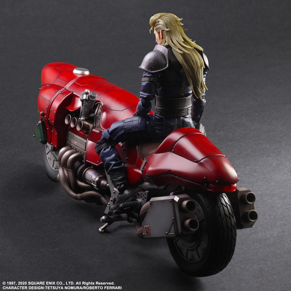 Final Fantasy VII Remake Play Arts Kai figurine et véhicule Roche & Bike
