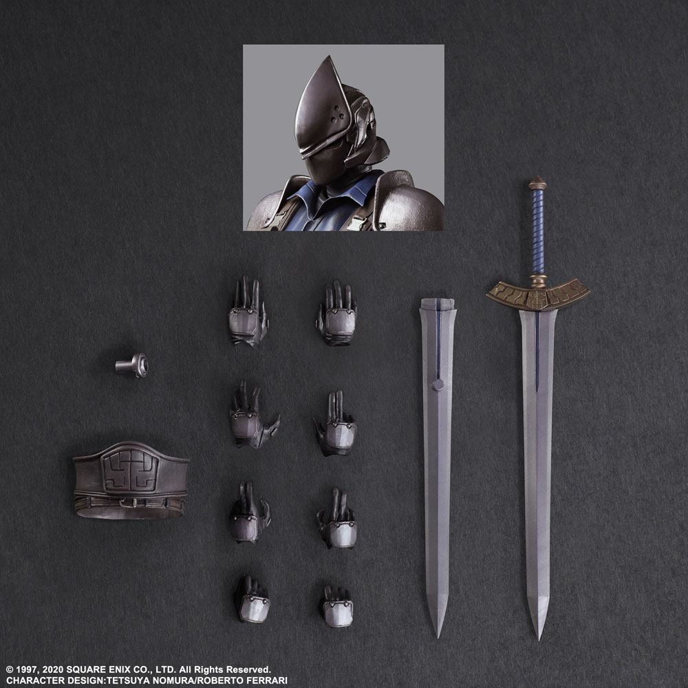 Final Fantasy VII Remake Play Arts Kai figurine et véhicule Roche & Bike