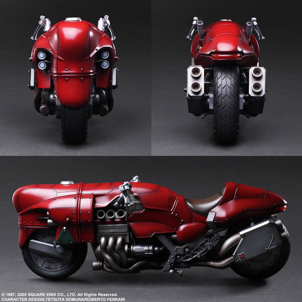 Final Fantasy VII Remake Play Arts Kai figurine et véhicule Roche & Bike
