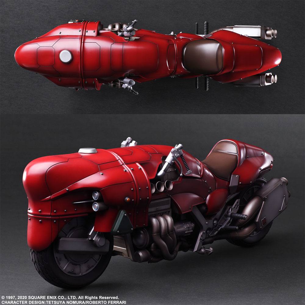 Final Fantasy VII Remake Play Arts Kai figurine et véhicule Roche & Bike