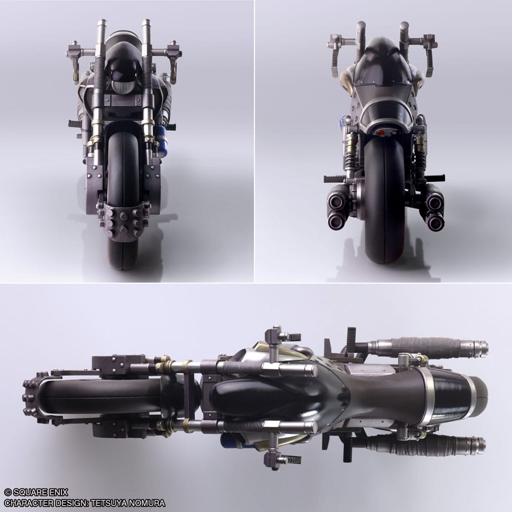 Final Fantasy VII Bring Arts figurine avec véhicule Cloud Strife Hardy-Daytona 15 cm
