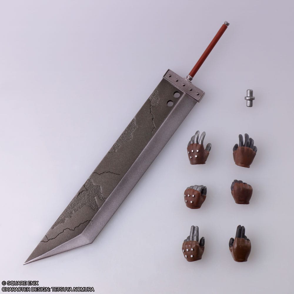 Final Fantasy VII Bring Arts figurine avec véhicule Cloud Strife Hardy-Daytona 15 cm