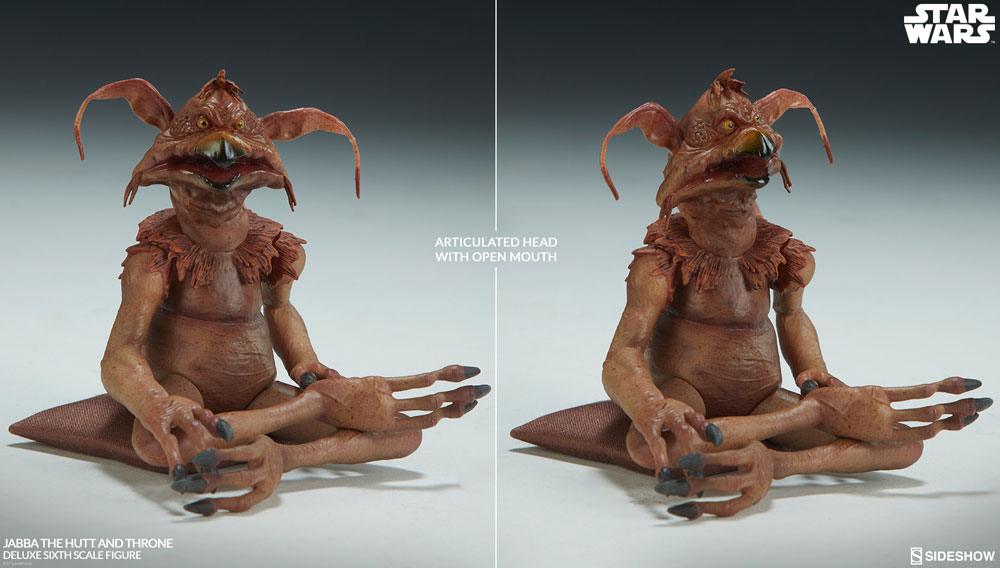 Figurine Star Wars Episode VI 1/6 Jabba le Hutt & Throne Deluxe 34 cm