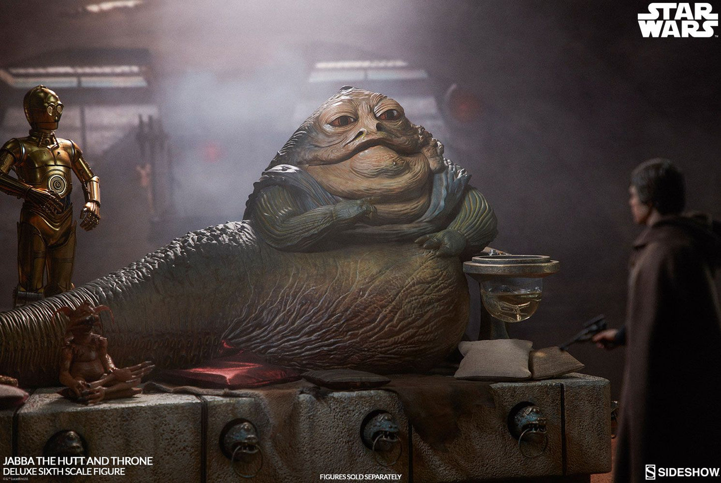 Figurine Star Wars Episode VI 1/6 Jabba le Hutt & Throne Deluxe 34 cm