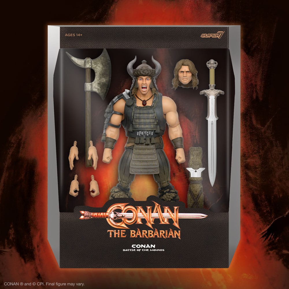Conan le Barbare : Figurine Ultimates Conan (Battle of the Mounds) 18 cm