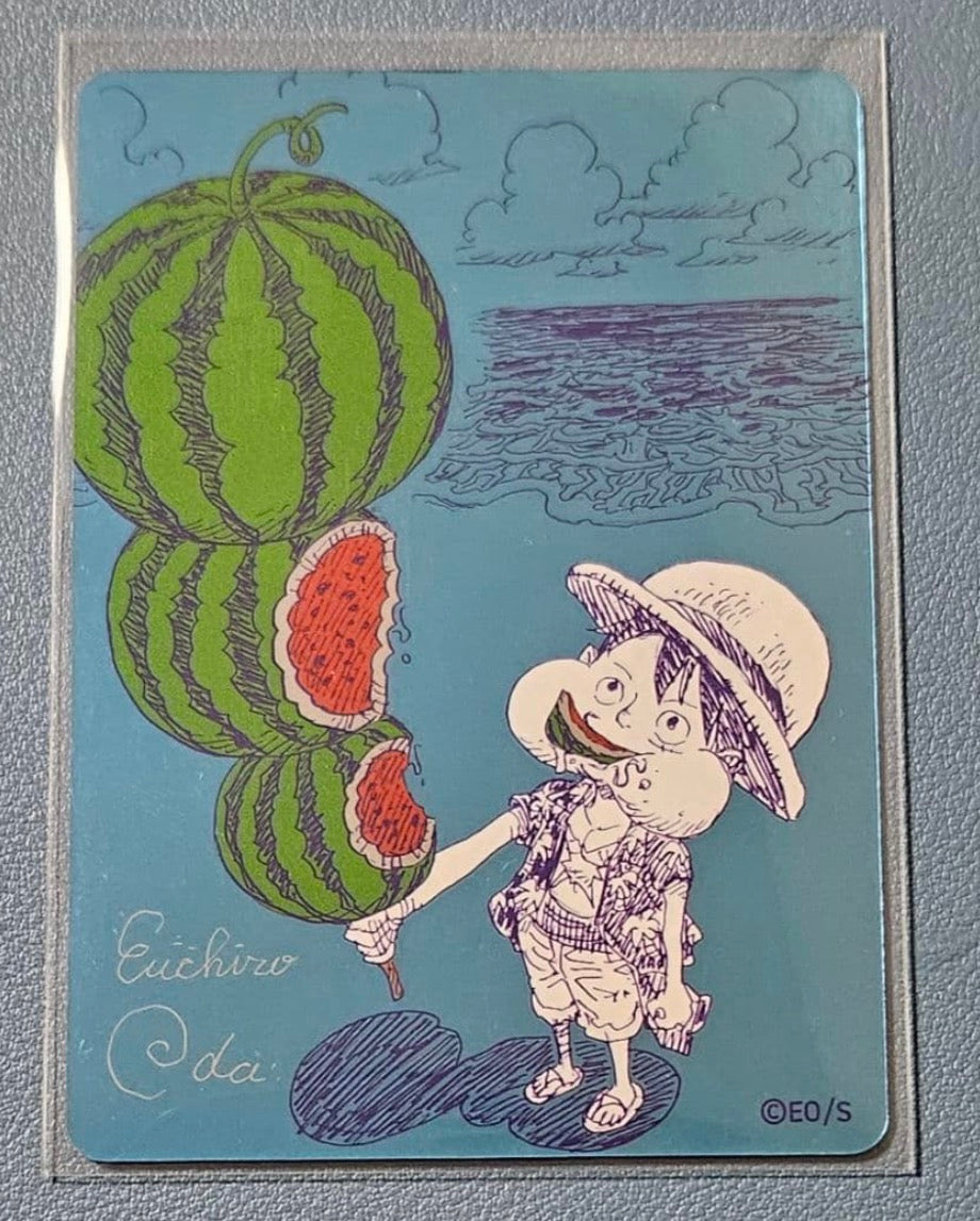 Carte Promo Eichiro Oda luffy pastèque