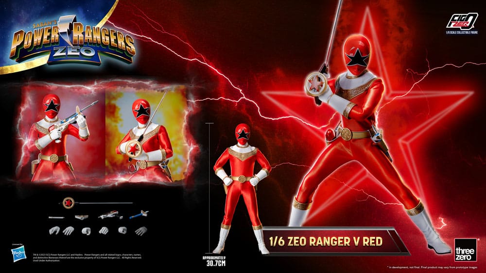 Power Rangers Zeo figurine FigZero 1/6 Ranger V Red 30 cm