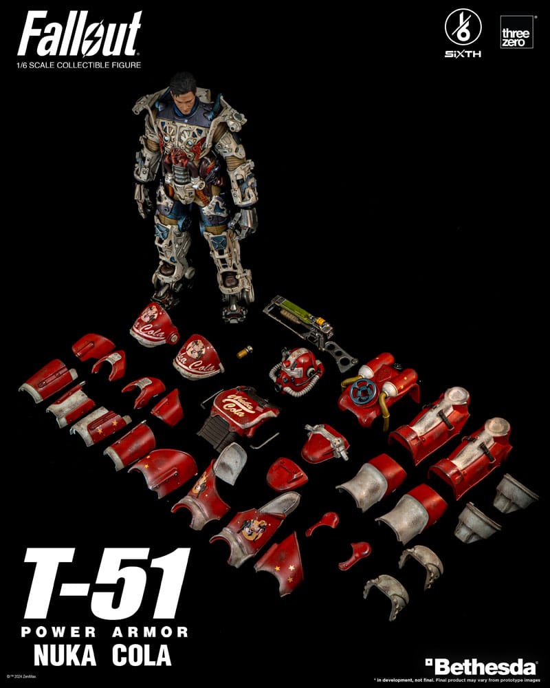 Fallout figurine 1/6 T-51 Nuka Cola Power Armor 37 cm