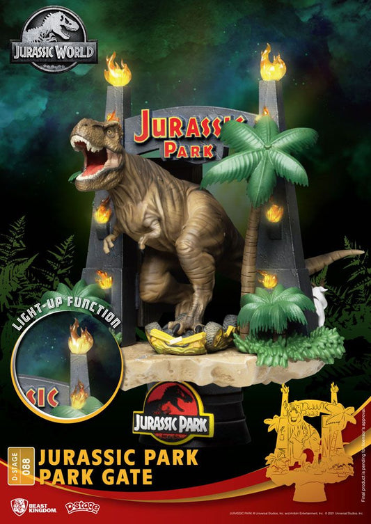 Jurassic Park diorama PVC D-Stage Park Gate 15 cm