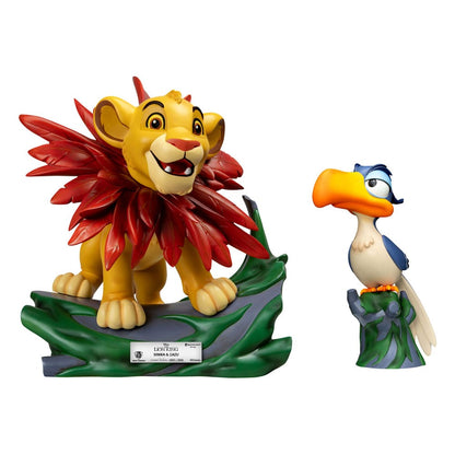 Disney pack 2 statuetten Master Craft Le Roi lion Little Simba &amp; Zazu 31 cm