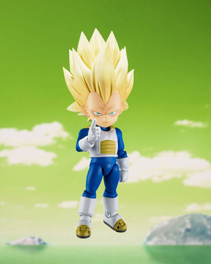Figurine Dragon Ball SHFiguarts Super Saiyan Niveau 3 Vegeta (mini) Daima 8 cm
