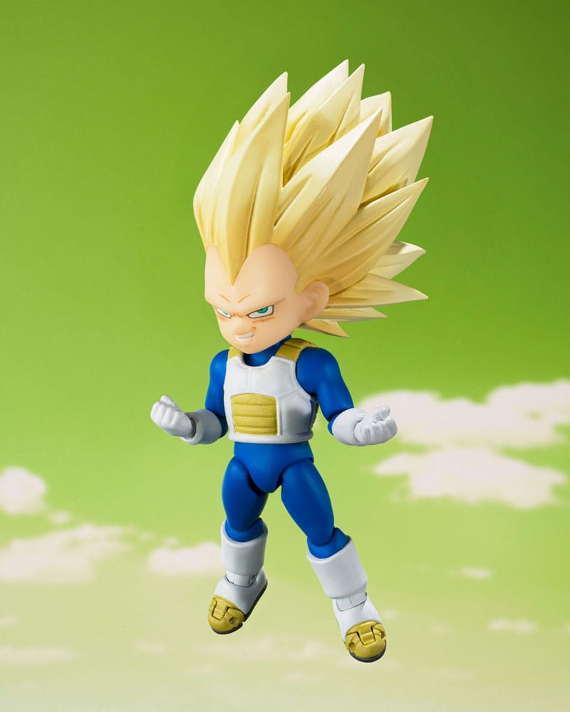 Figurine Dragon Ball SHFiguarts Super Saiyan Niveau 3 Vegeta (mini) Daima 8 cm