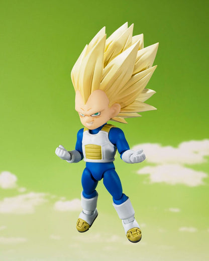 Figurine Dragon Ball SHFiguarts Super Saiyan Niveau 3 Vegeta (mini) Daima 8 cm