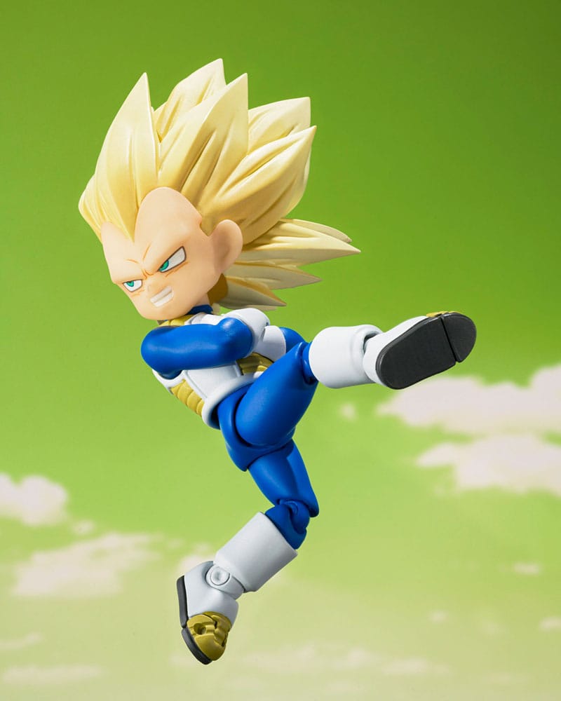 Figurine Dragon Ball SHFiguarts Super Saiyan Niveau 3 Vegeta (mini) Daima 8 cm