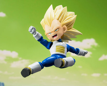 Figurine Dragon Ball SHFiguarts Super Saiyan Niveau 3 Vegeta (mini) Daima 8 cm