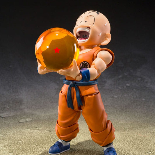 Figurine Dragon Ball SHFiguarts Krillin Le vieil ami de Son Goku 11 cm