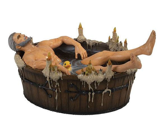 The Witcher 3 Wild Hunt : Statuette Geralt dans son bain 9 cm