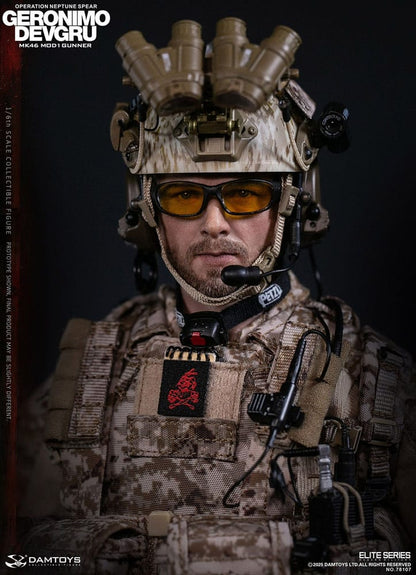 Modern Military figurine 1/6 Geronimo Devgru - MK46 MOD1 Gunner (Operation Neptune Spear) 30 cm