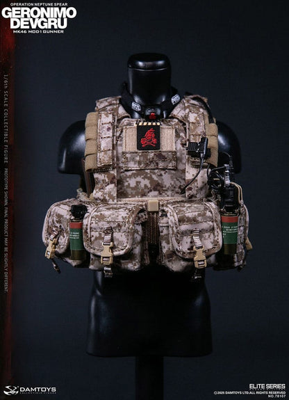 Modern Military figurine 1/6 Geronimo Devgru - MK46 MOD1 Gunner (Operation Neptune Spear) 30 cm