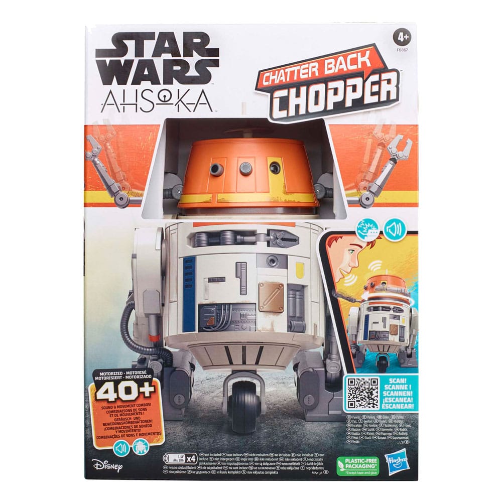 Star Wars: Ahsoka Figurine électronique Animatronic Chatter Back Chopper 19 cm