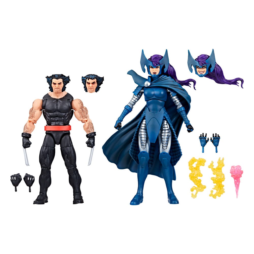 Wolverine 50th Anniversary Marvel Legends pack 2 figurines Wolverine & Psylocke 15 cm
