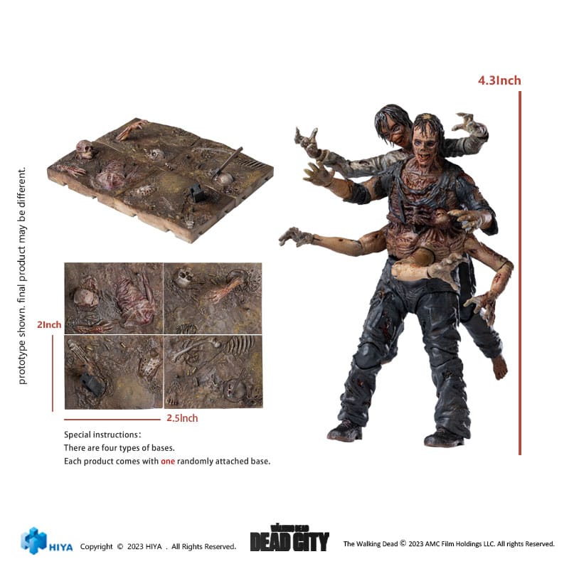 The Walking Dead figurine 1/18 Exquisite Mini Dead City Walker King 11 cm