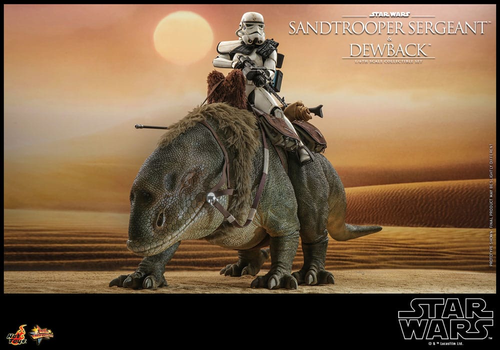 Star Wars Episode IV pack 2 figurines 1/6 Sandtrooper Sergeant & Dewback 30 cm