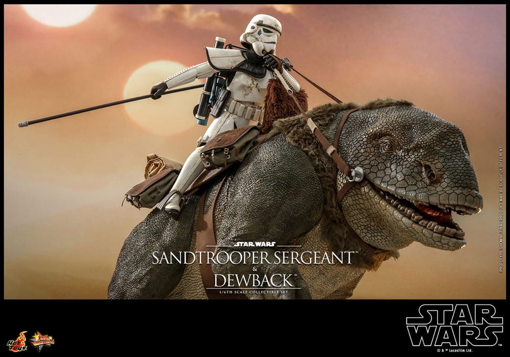 Star Wars Episode IV pack 2 figurines 1/6 Sandtrooper Sergeant & Dewback 30 cm