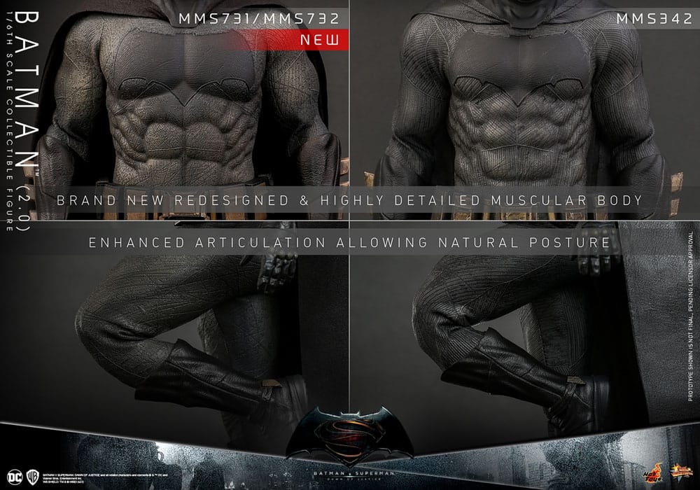 Batman v Superman : L'Aube de la justice figurine Movie Masterpiece 1/6 Batman 2.0 30 cm