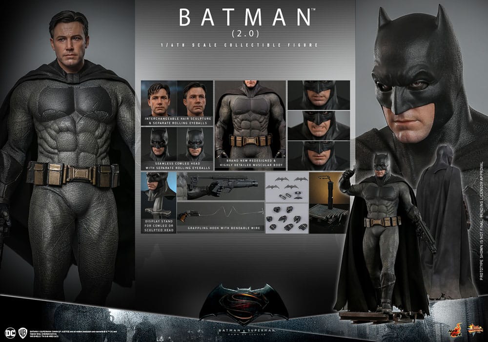 Batman v Superman : L'Aube de la justice figurine Movie Masterpiece 1/6 Batman 2.0 30 cm