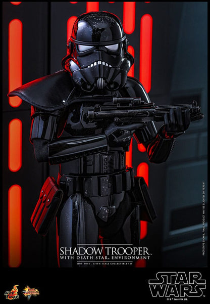 Star Wars figurine Movie Masterpiece 1/6 Shadow Trooper avec décor de l'étoile de la mort 30 cm