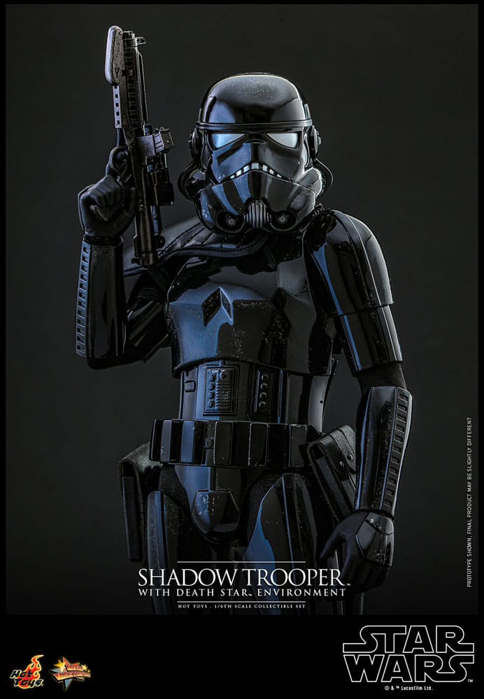 Star Wars figurine Movie Masterpiece 1/6 Shadow Trooper avec décor de l'étoile de la mort 30 cm