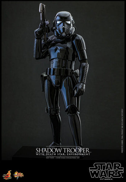 Star Wars figurine Movie Masterpiece 1/6 Shadow Trooper avec décor de l'étoile de la mort 30 cm