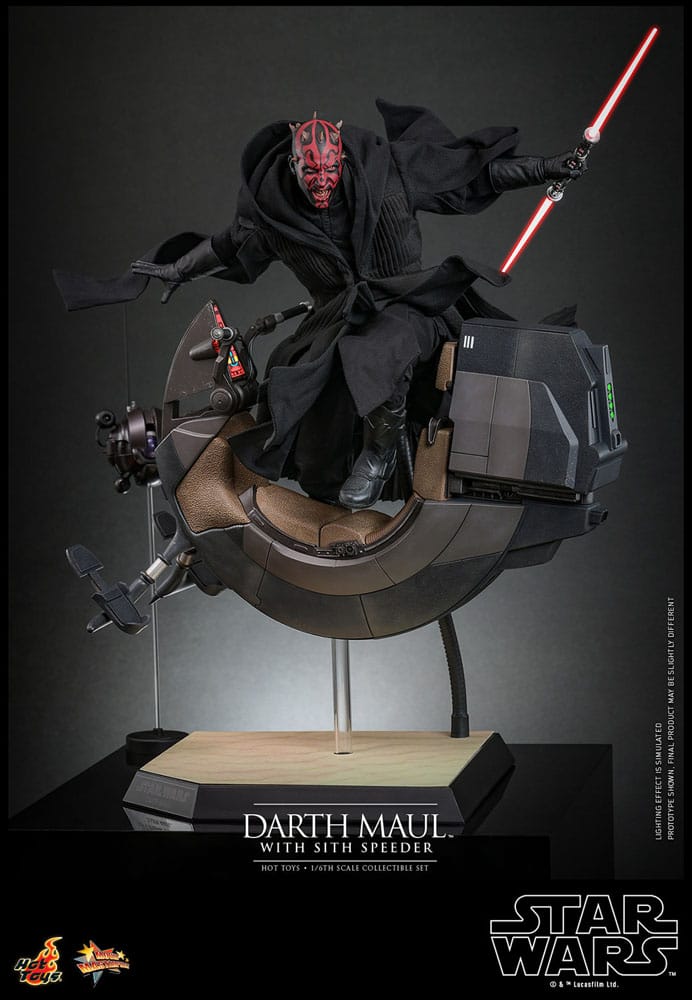 Star Wars Episode I figurine Movie Masterpiece 1/6 Darth Maul avec Speeder Sith 29 cm