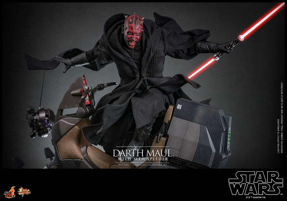 Star Wars Episode I figurine Movie Masterpiece 1/6 Darth Maul avec Speeder Sith 29 cm
