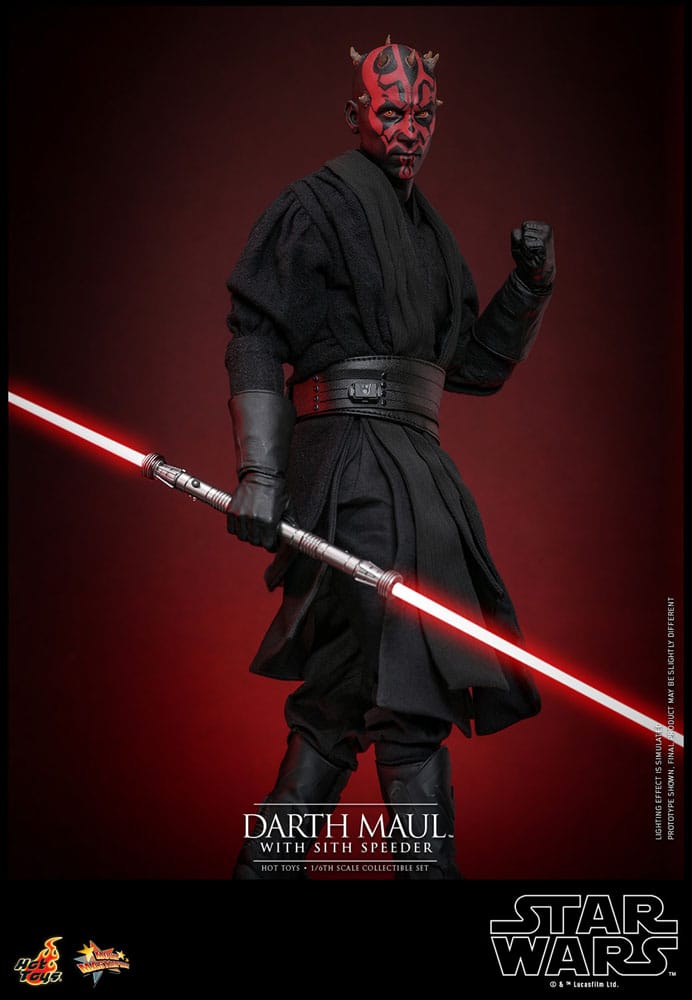 Star Wars Episode I figurine Movie Masterpiece 1/6 Darth Maul avec Speeder Sith 29 cm