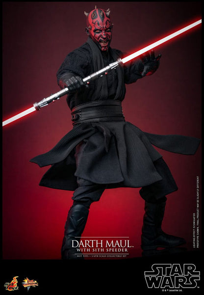 Star Wars Episode I figurine Movie Masterpiece 1/6 Darth Maul avec Speeder Sith 29 cm