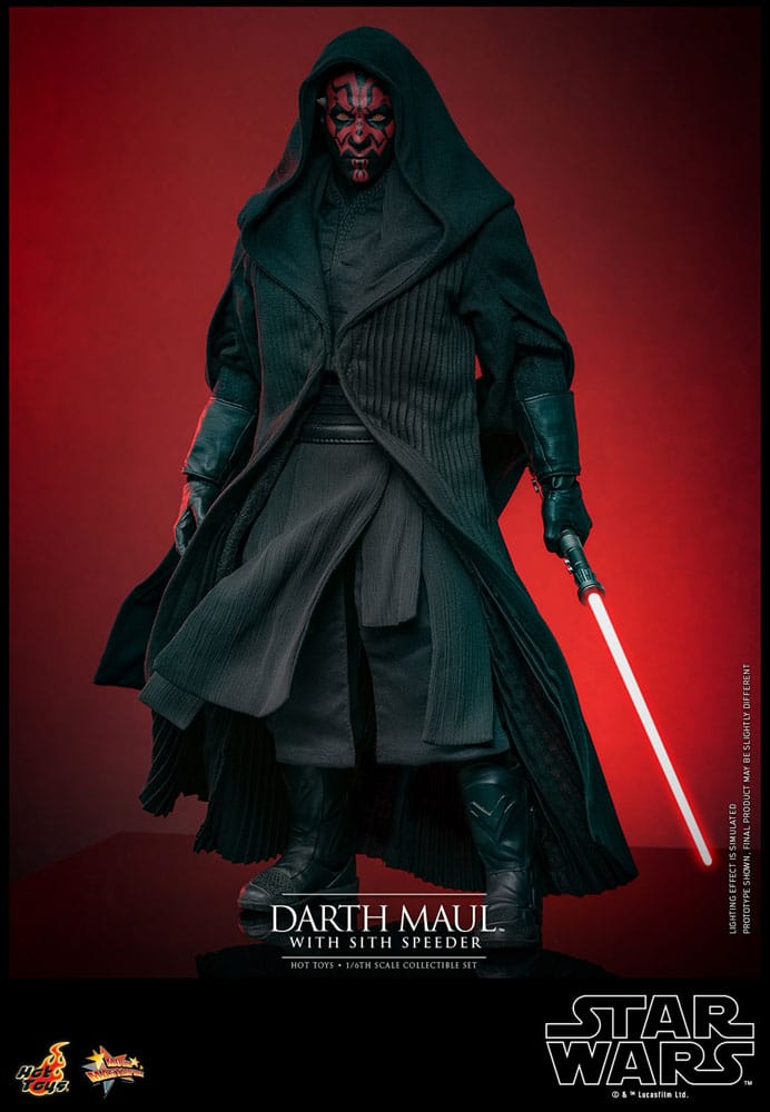 Star Wars Episode I figurine Movie Masterpiece 1/6 Darth Maul avec Speeder Sith 29 cm