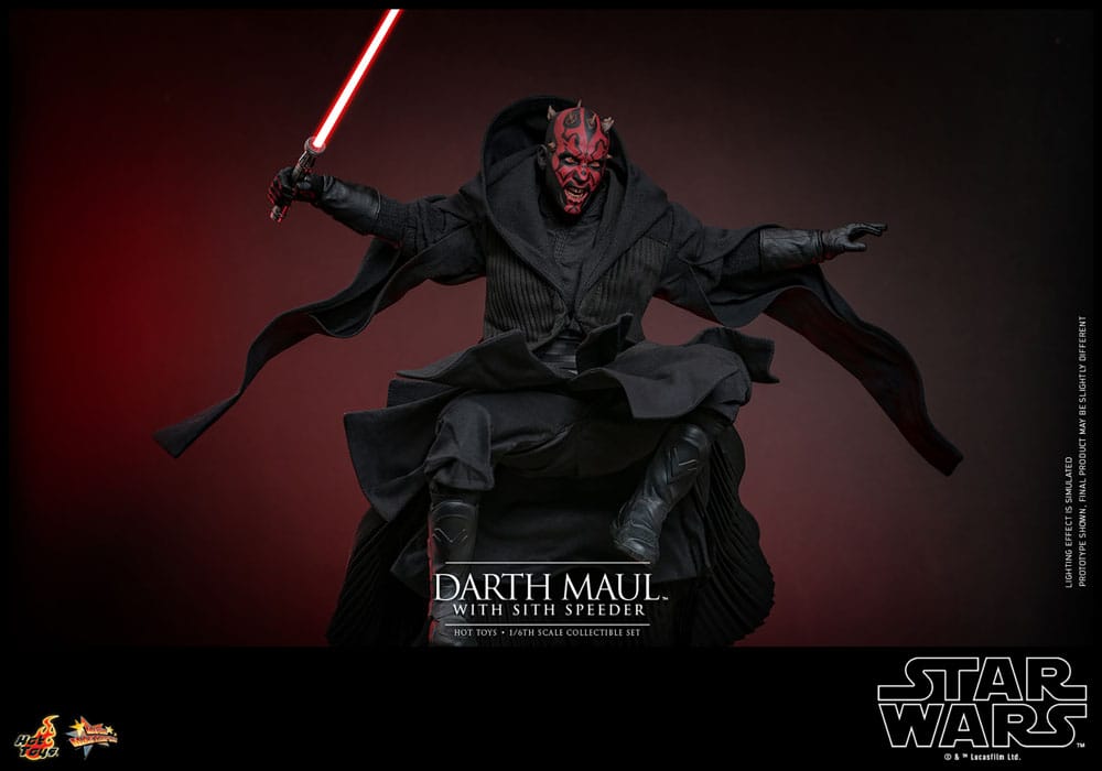 Star Wars Episode I figurine Movie Masterpiece 1/6 Darth Maul avec Speeder Sith 29 cm